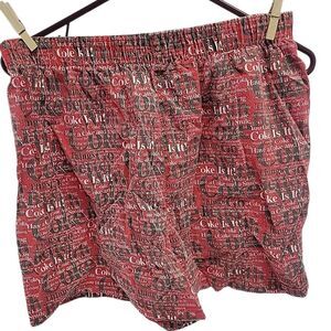Vtg MENS COCA COLA RED BOXER SHORTS Coke SIZE L USA‎